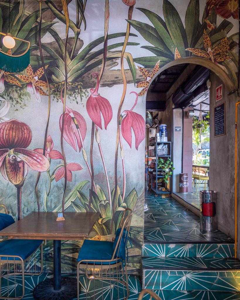 Inside a café in Roma Norte in Mexico City