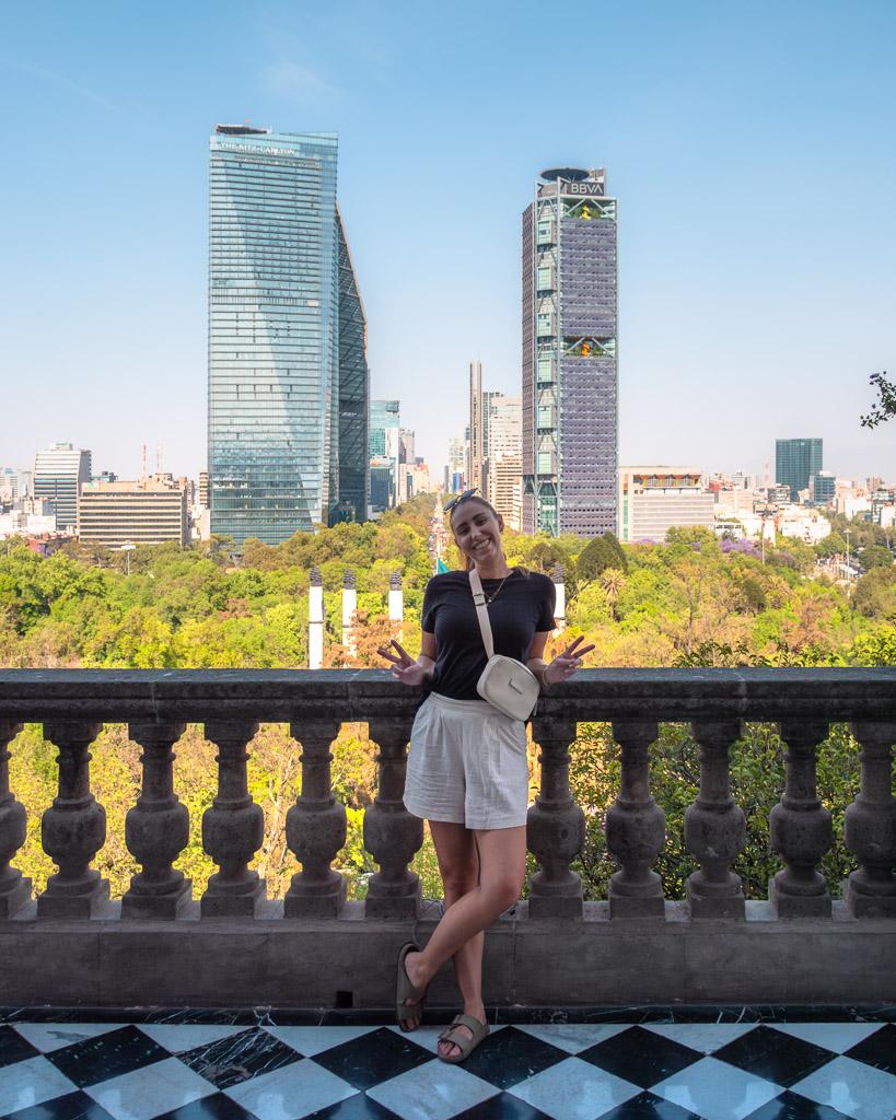 The view from Chapultepec Castle towards Paseo de la Reforma