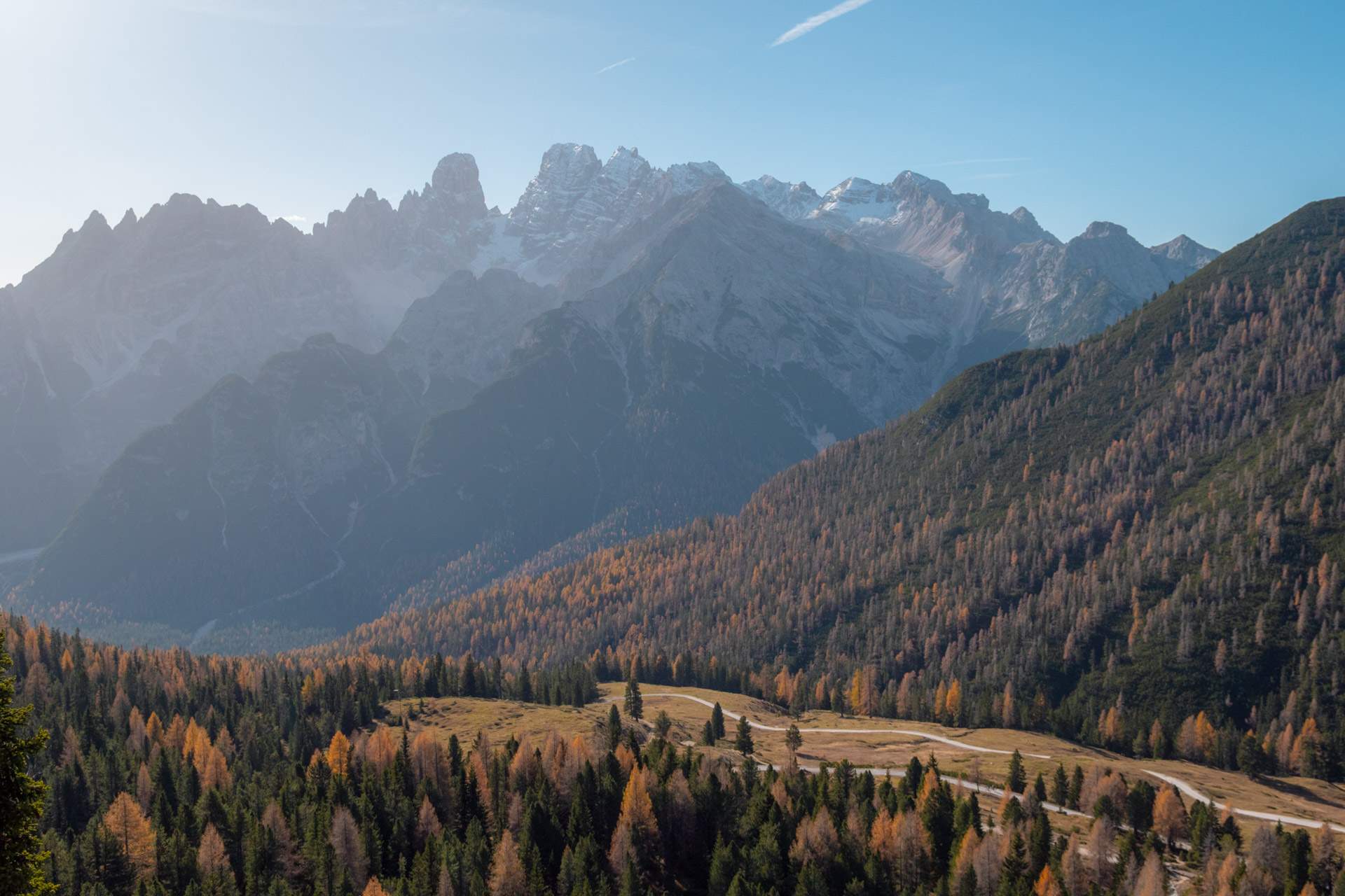 View from Monte Specie in the Dolomites