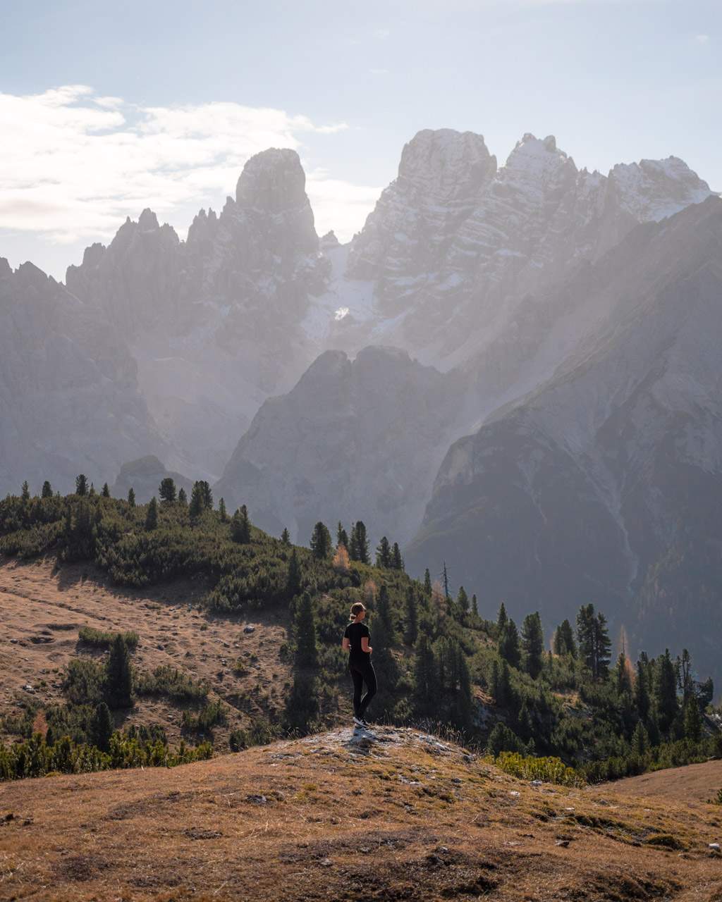 Victoria on top of Monte Specie in the Dolomites
