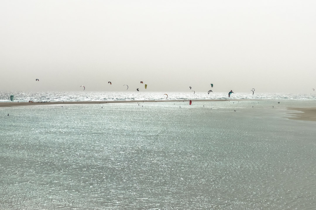Windsurfers and kitesurfers flock at Sotavento Lagoon