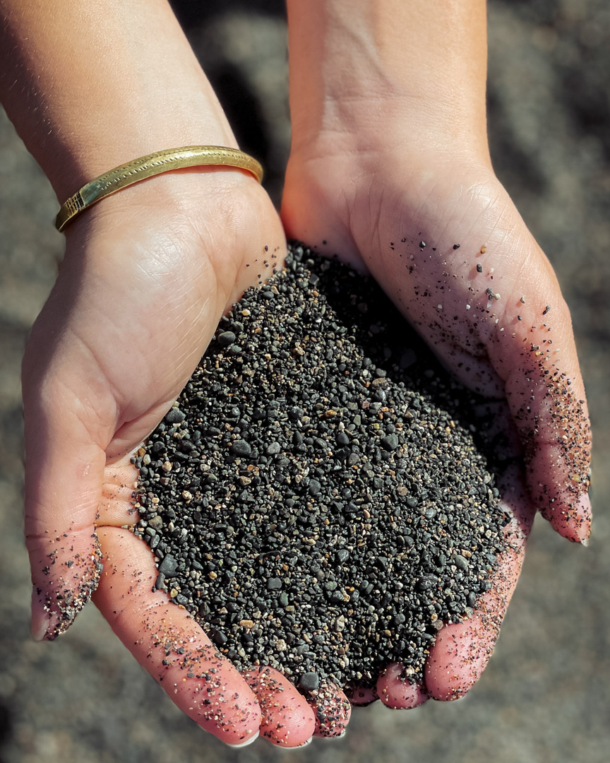 Black sand in Fuerteventura