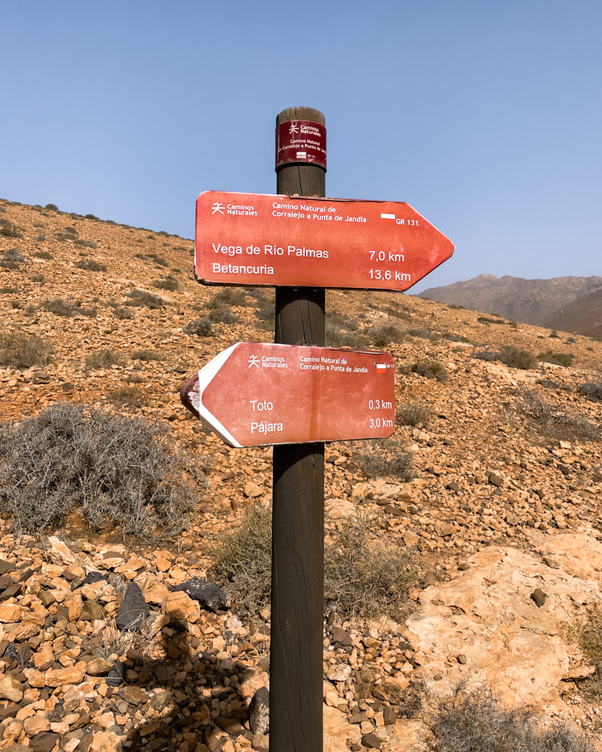 GR131 sign on Fuerteventura