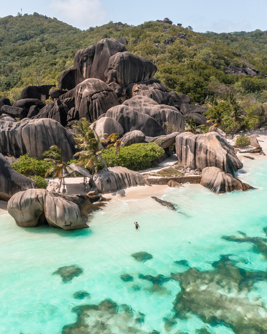 Anse Source d'Argent (name) on La Digue Seychelles