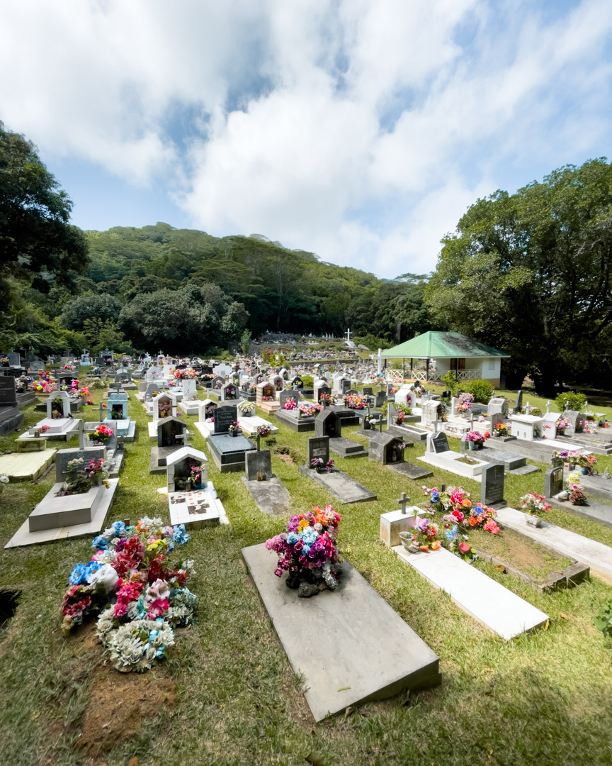 The graveyard on La Digue between the town and Anse Severe
