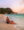 Sunset on Anse Source d'Argent beach on La Digue Seychelles