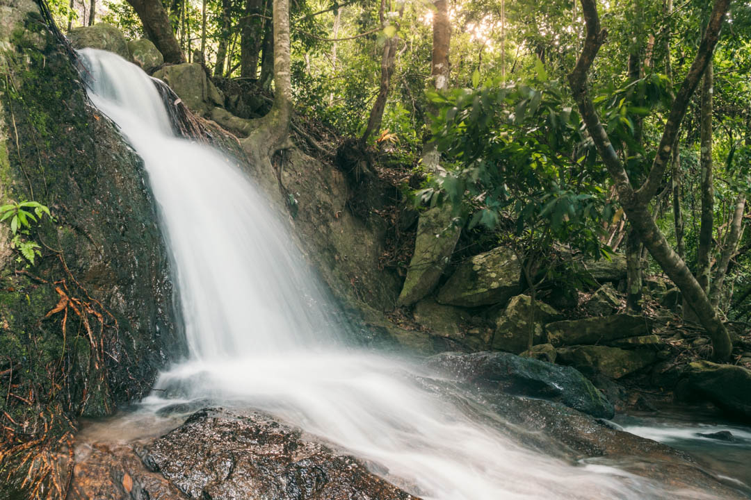 Refreshing waterfall on Koh Samui