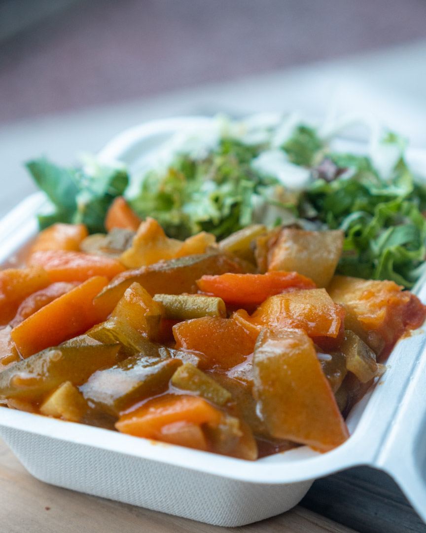 The vegetable curry at Rey & Josh Cafe Takeaway