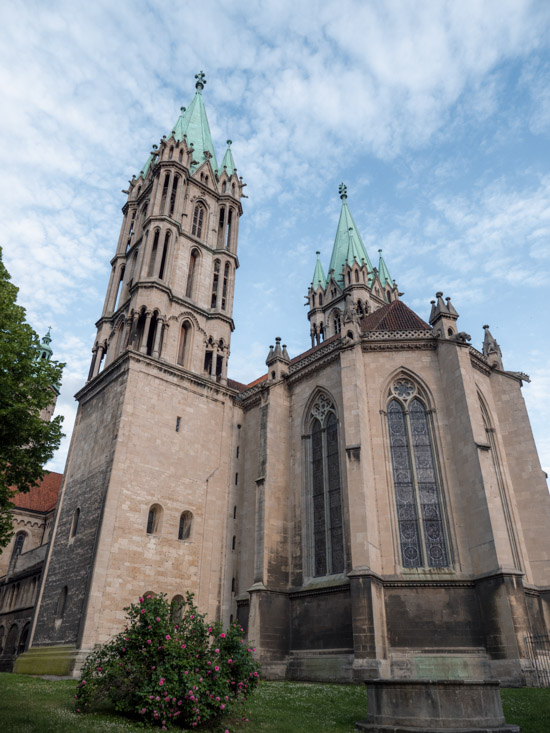 Up close on the St. Peter and St. Paul Cathedral in Naumburg, Saale-Unstrut