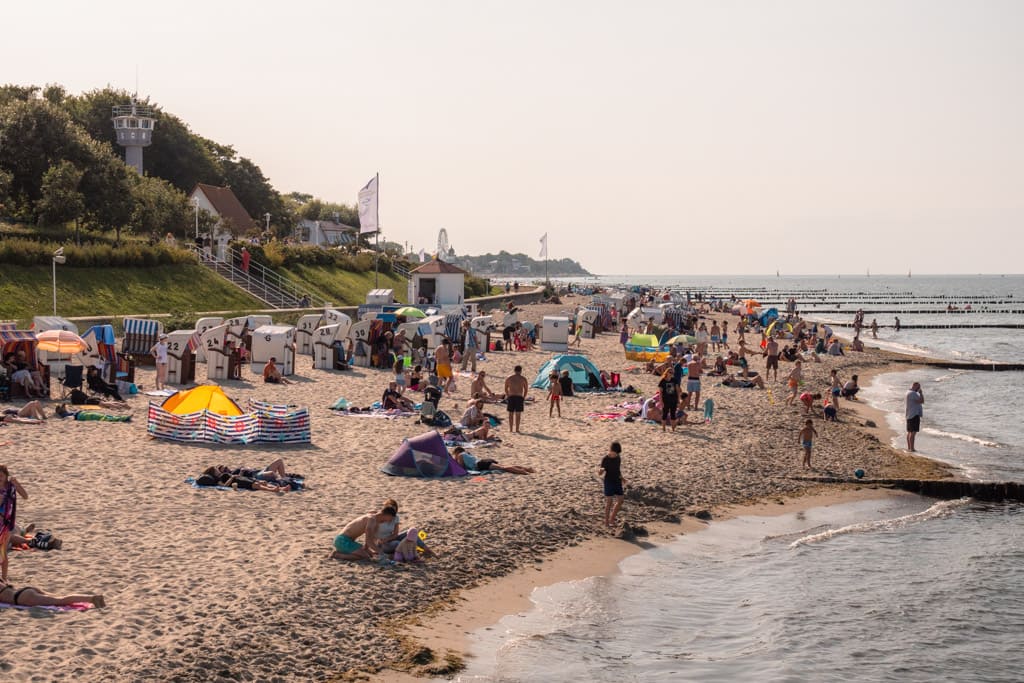 Kühlungsborn beach in summer