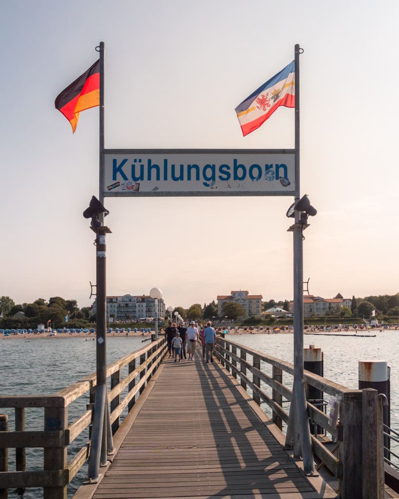 Kühlungsborn pier looking in towards the town