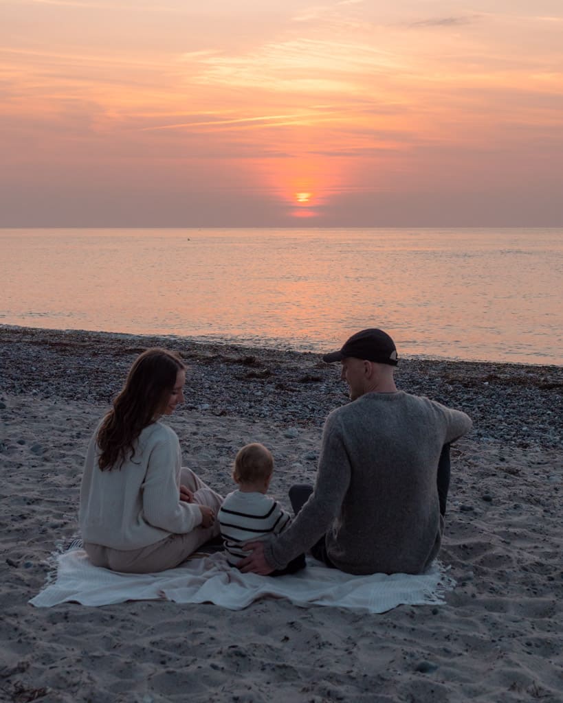 Alex, Victoria and Adrian at the beach in Nienhagen