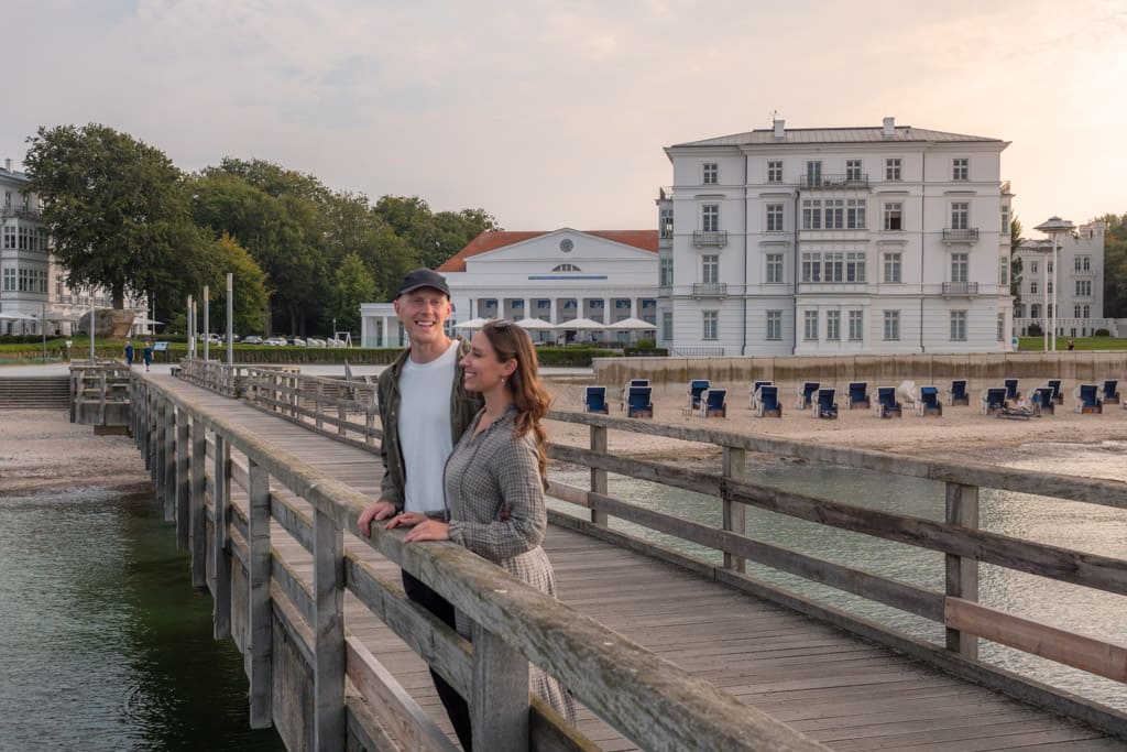 Alex and Victoria on the pier in Heiligendamm