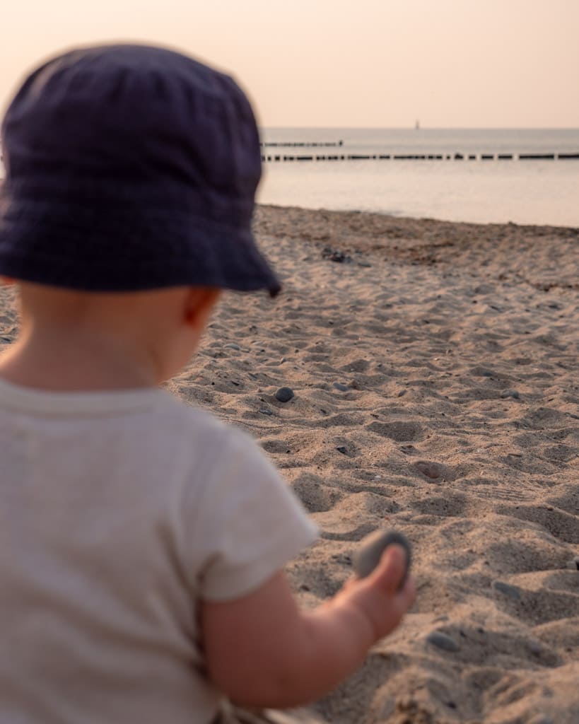 Baby on the beach in Heiligendamm