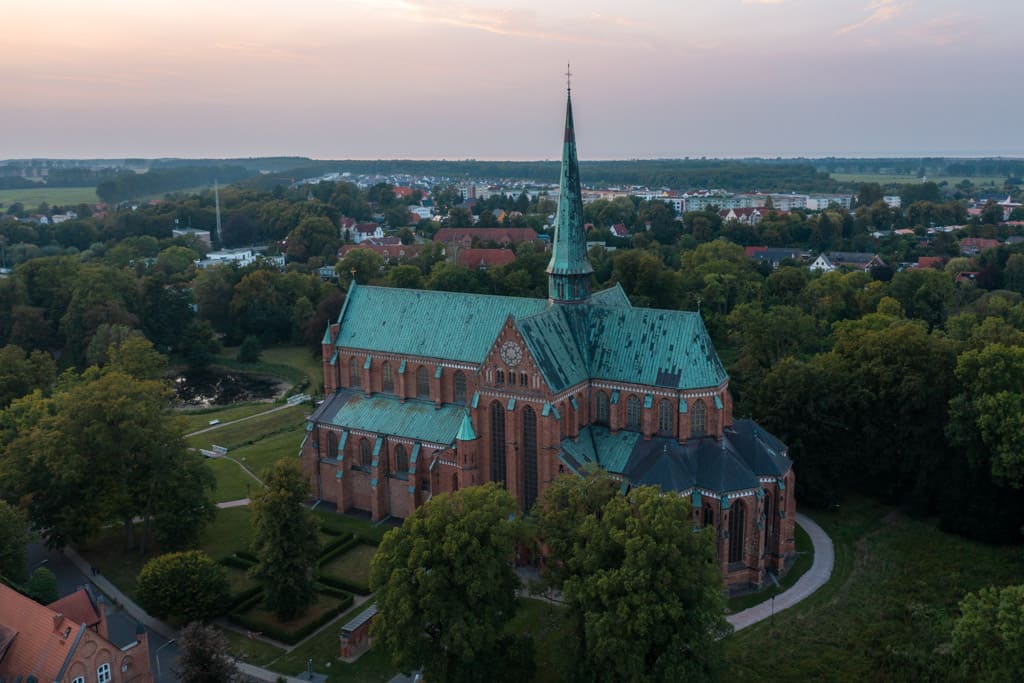 The Doberan Cathedral from the drone