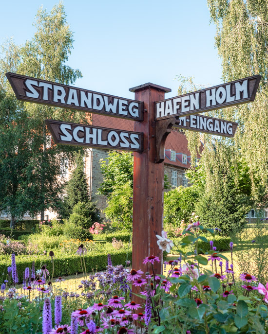 Schleswig sign by the cathedral