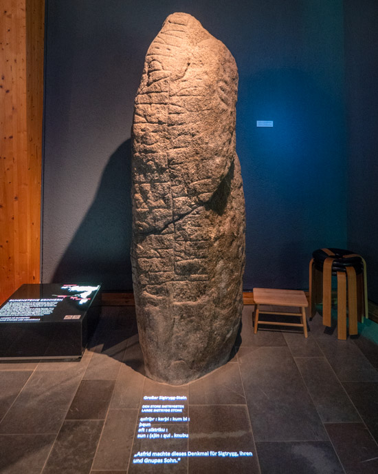 The big Sigtrygg Stone at the Viking Museum in Schleswig