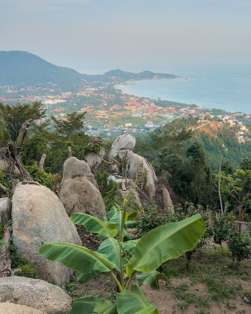 The view towards Lamai from Overlap Stone 2