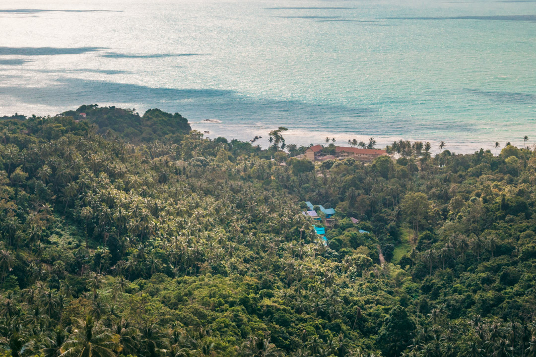 Koh Samui view over jungle and ocean
