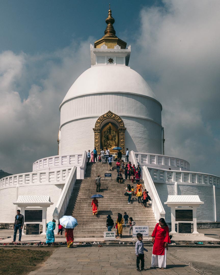 The World Peace Pagoda in Pokhara