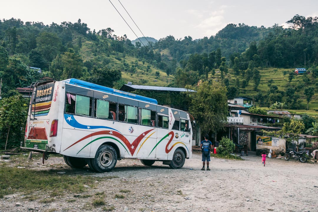 The bus that would take us back to Pokhara