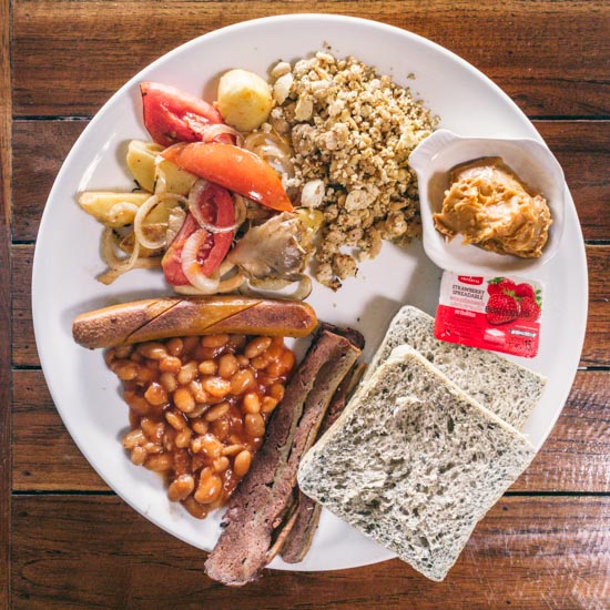 A fully vegan breakfast plate