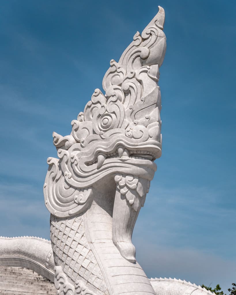 Naka snake at the end of the stairs by the Big Buddha