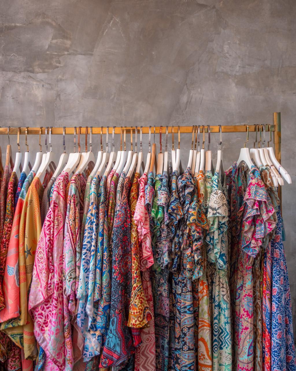Pretty dresses in a pop-up shop near the corner between Phangnga Road and Phuket Road