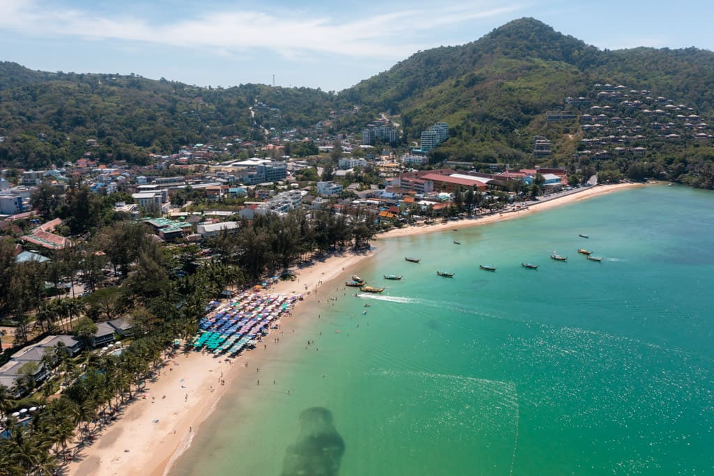 Kamala beach from north to south