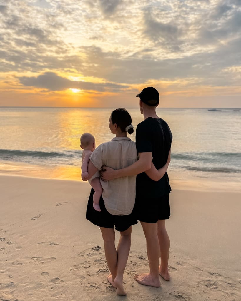 Alex, Victoria and Adrian on Phuket in Thailand