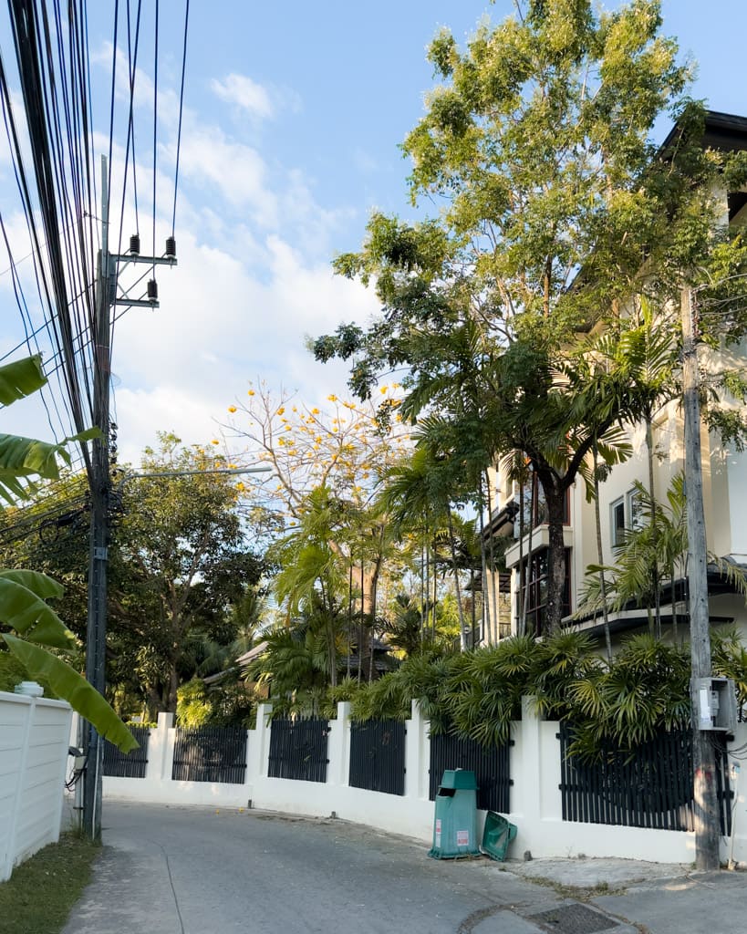 Small street by Surin beach