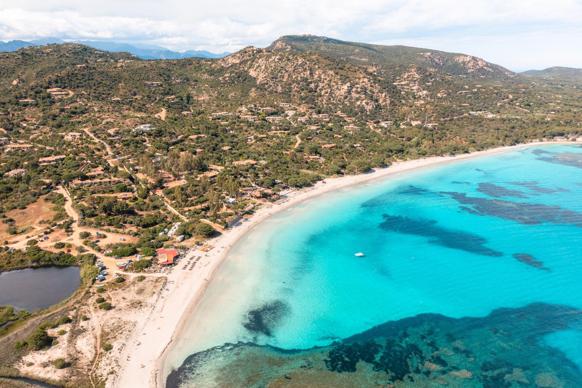 Plage de Tamaricciu drone shot