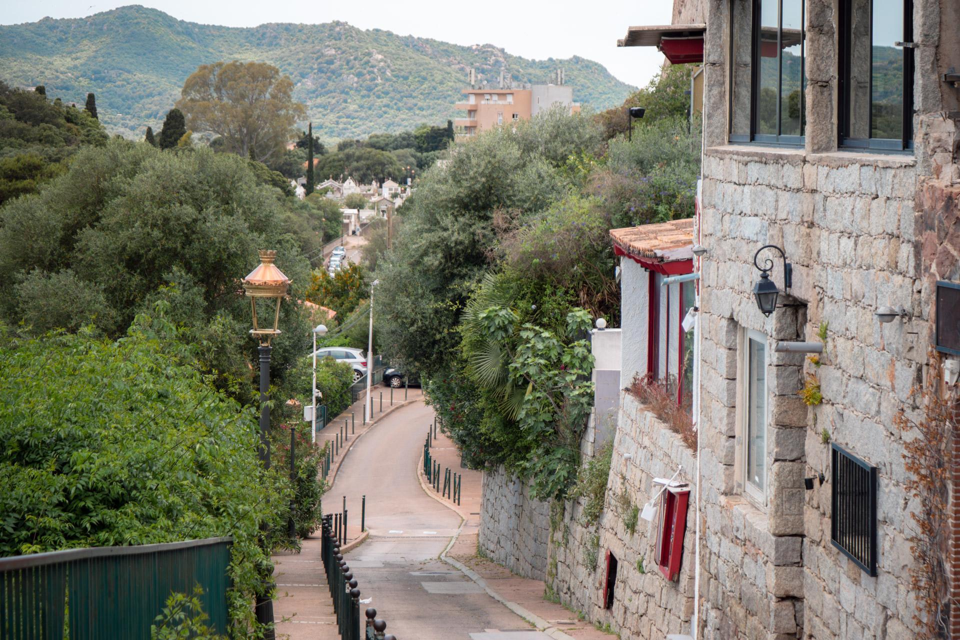 Steep road leading to the Citadel in Porto-Vecchio