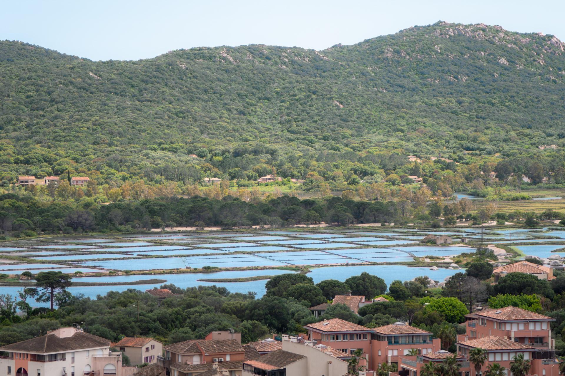 Salt flats seen from Porto-Vecchio