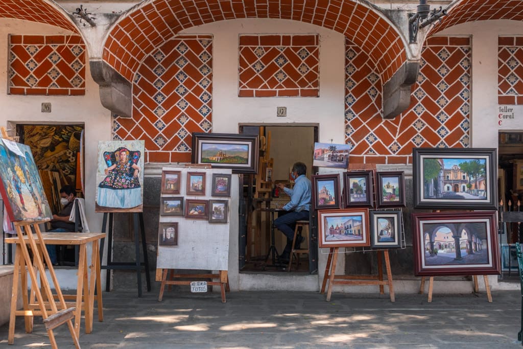 Artworks at Puebla's Artist Quarter