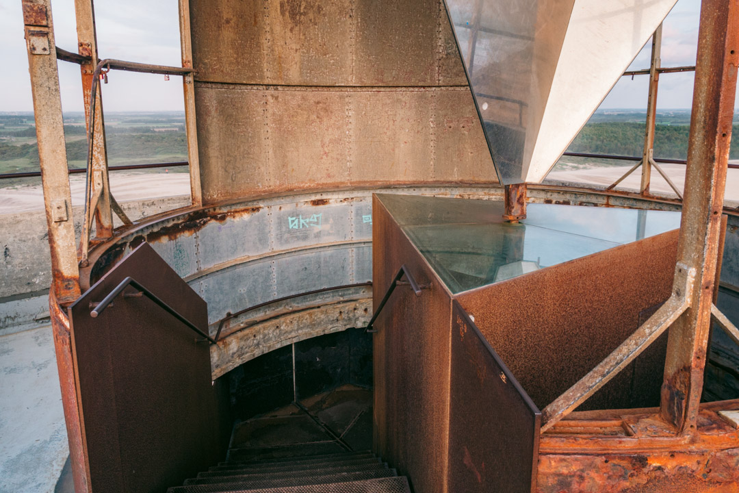 The stairs up to the top of the Rubjerg Knude Lighthouse