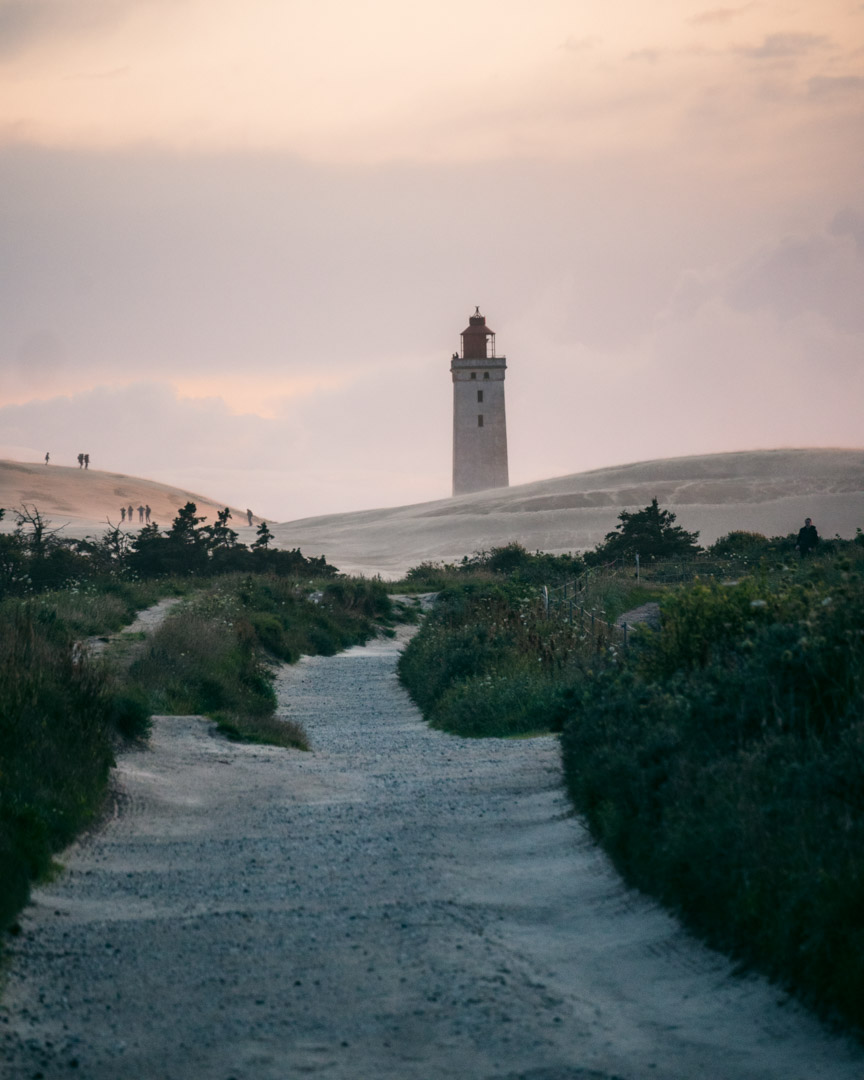 The trail from the car park towards Rubjerg Knude Lighthouse