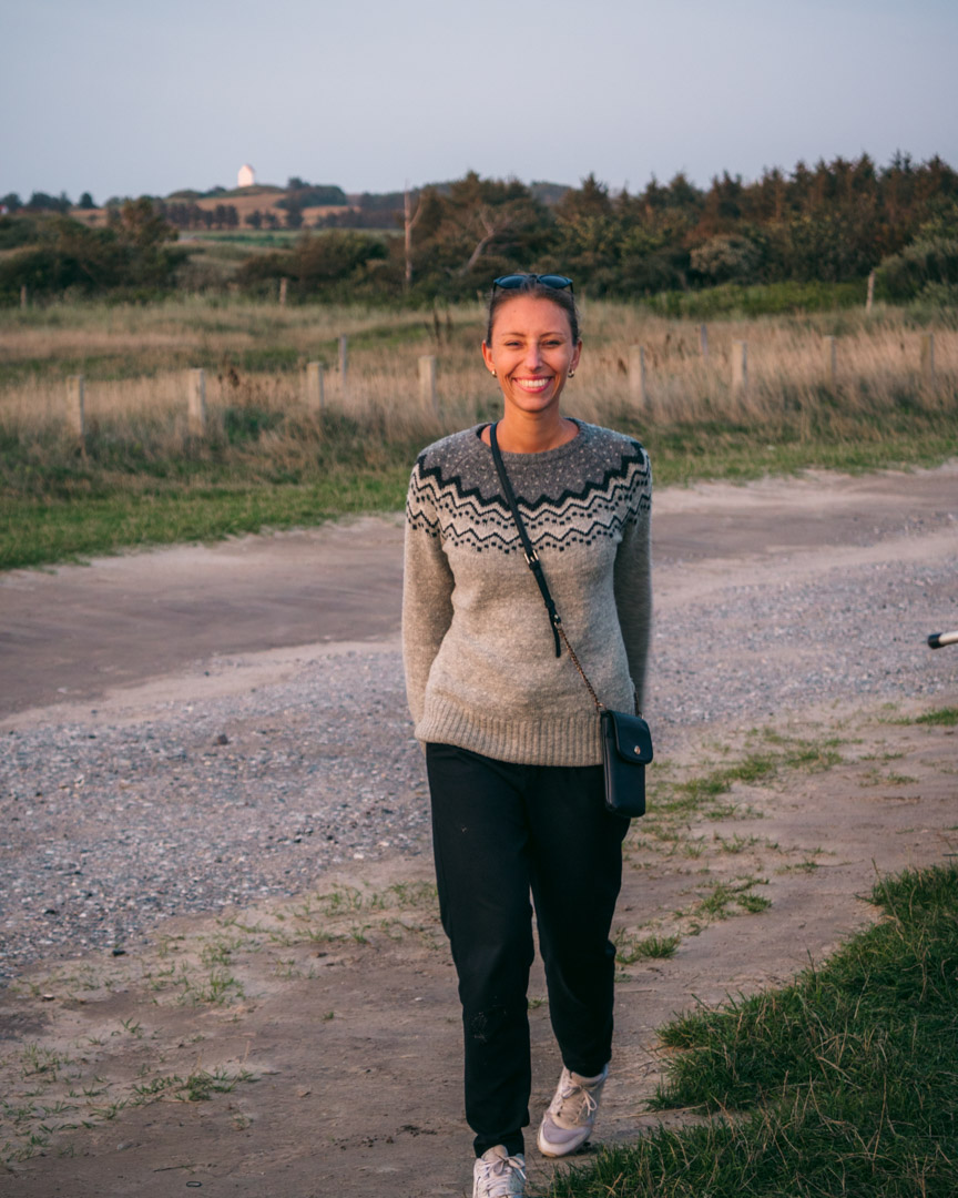 Victoria was all smiles after we visited the lighthouse