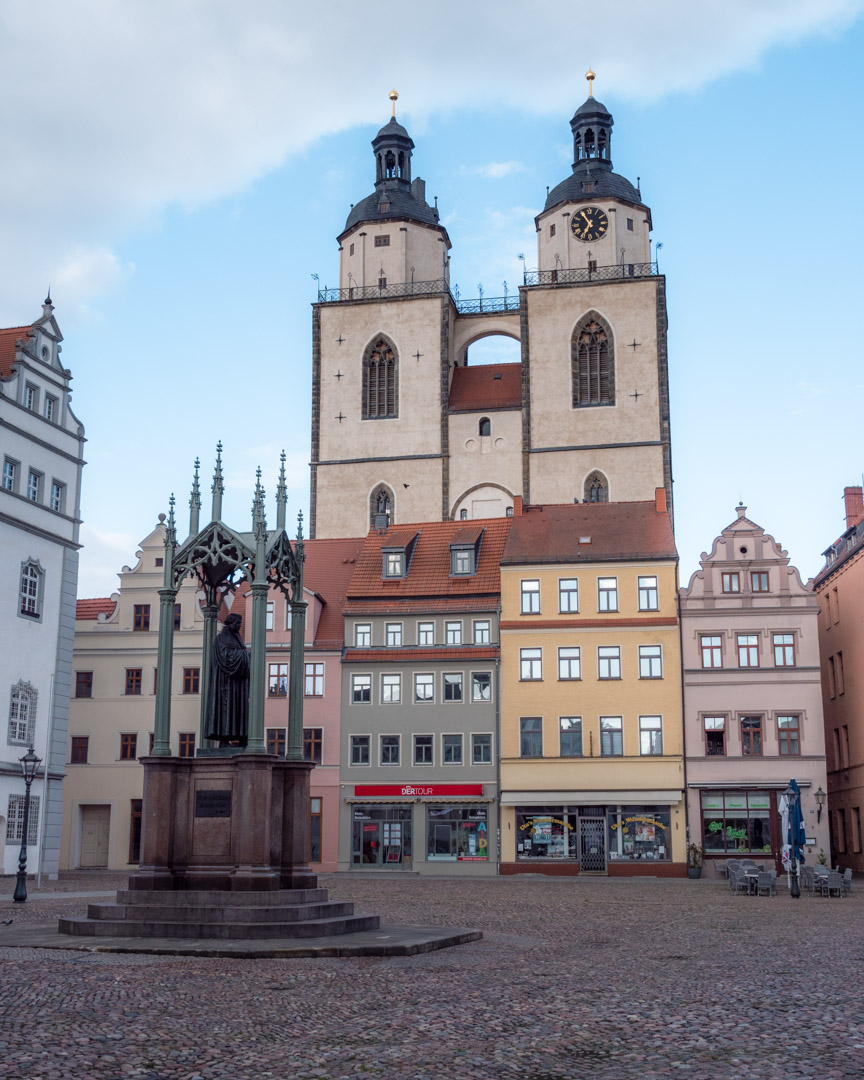 Lutherstadt Wittenberg with Luther statue