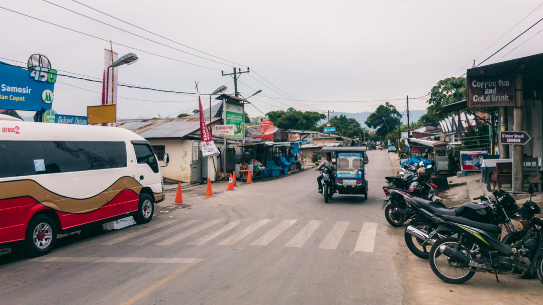 Main road near Tomok.