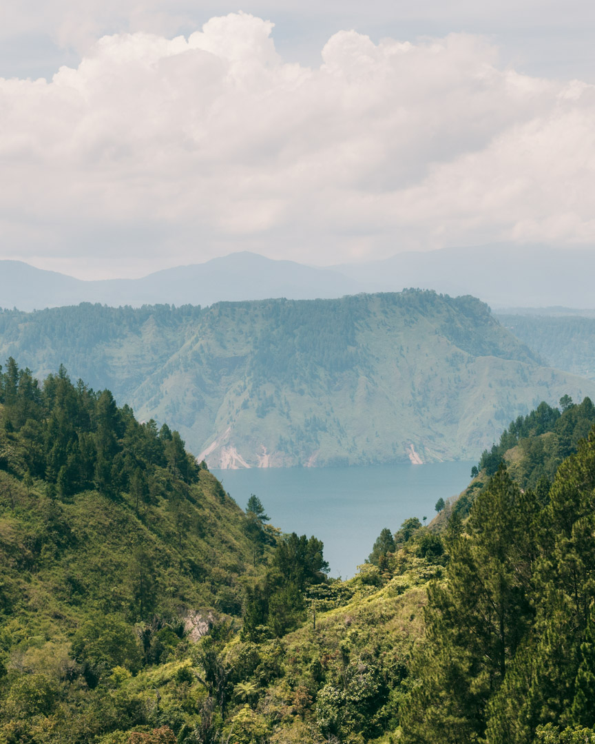 Samosir Island view to Lake Toba and beyond