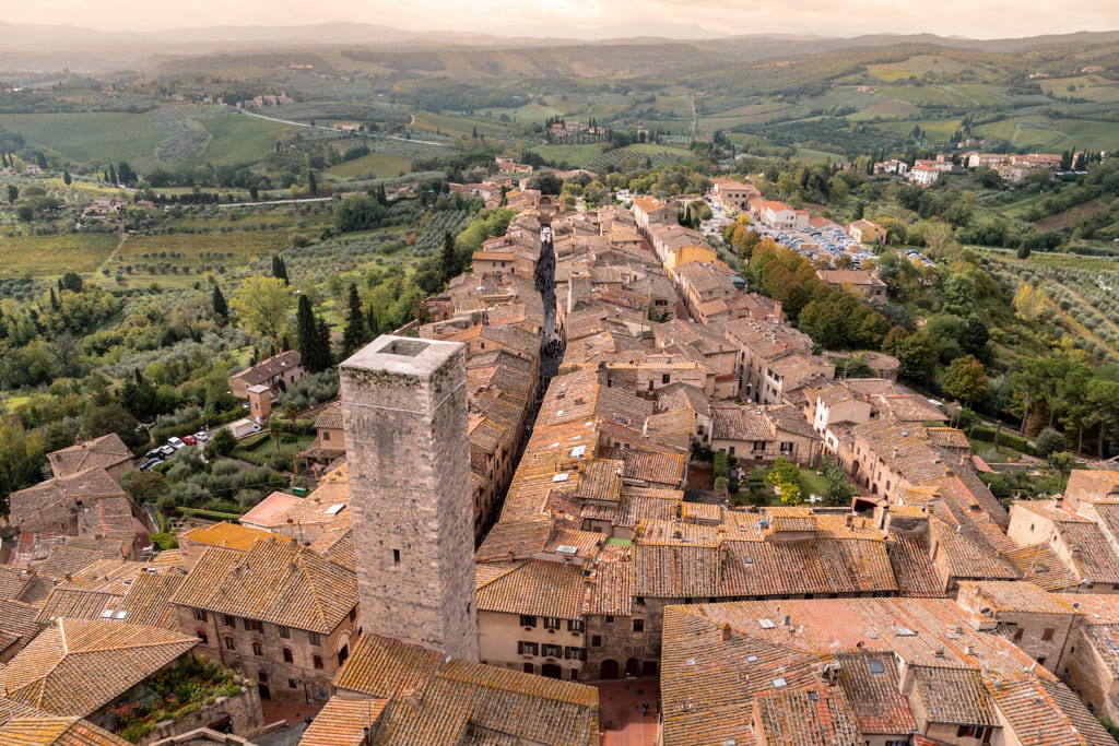 View from Torre Grossa in San Gimignano