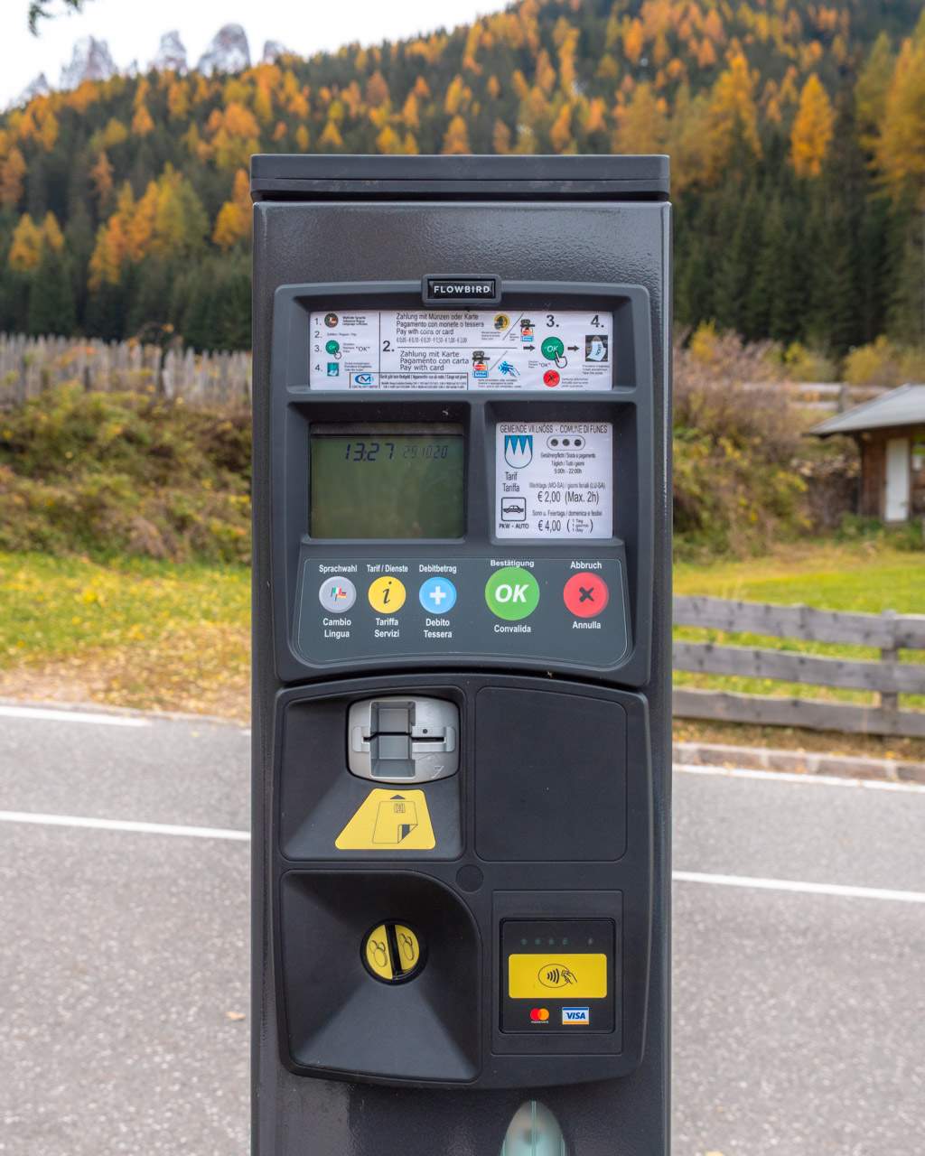 Parking machine at San Giovanni church