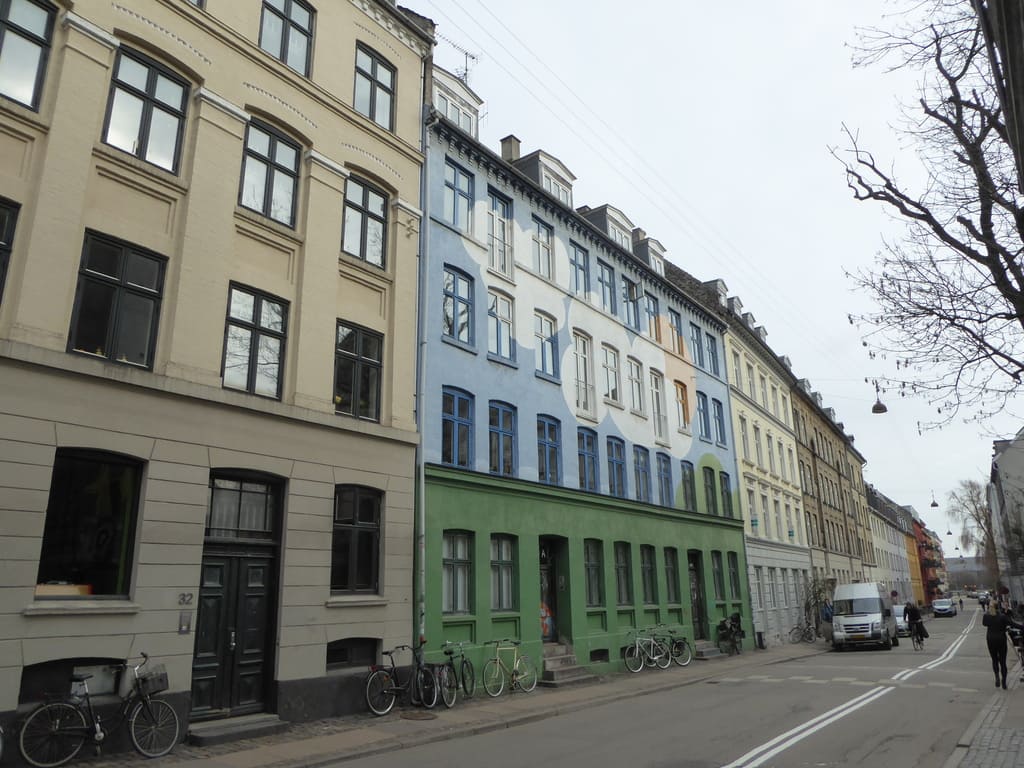 Sankt Hans Gade house with sky