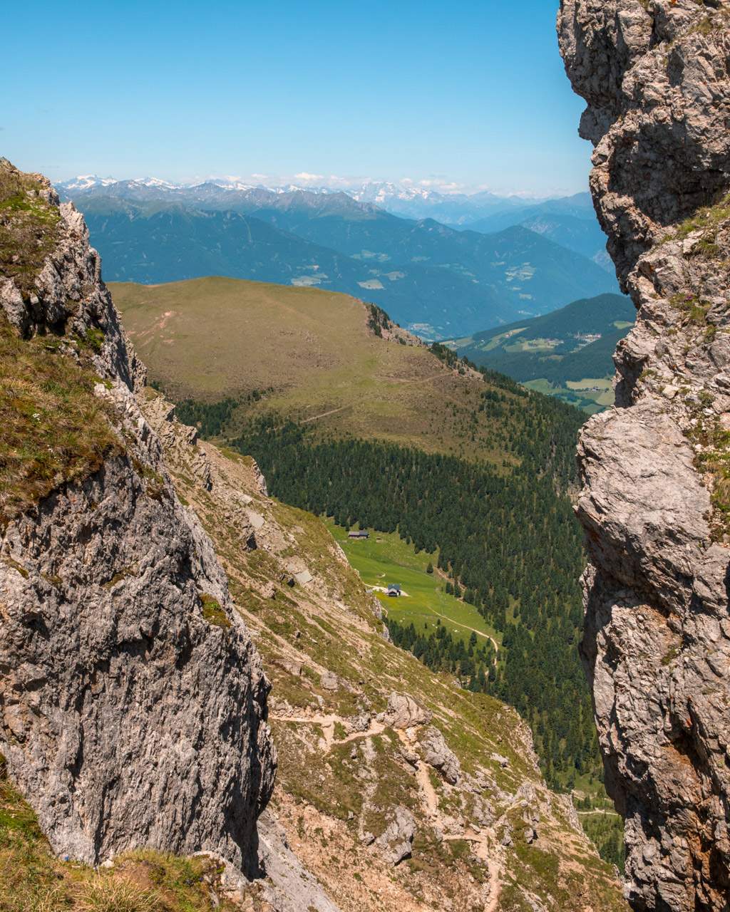View of the valley from Seceda
