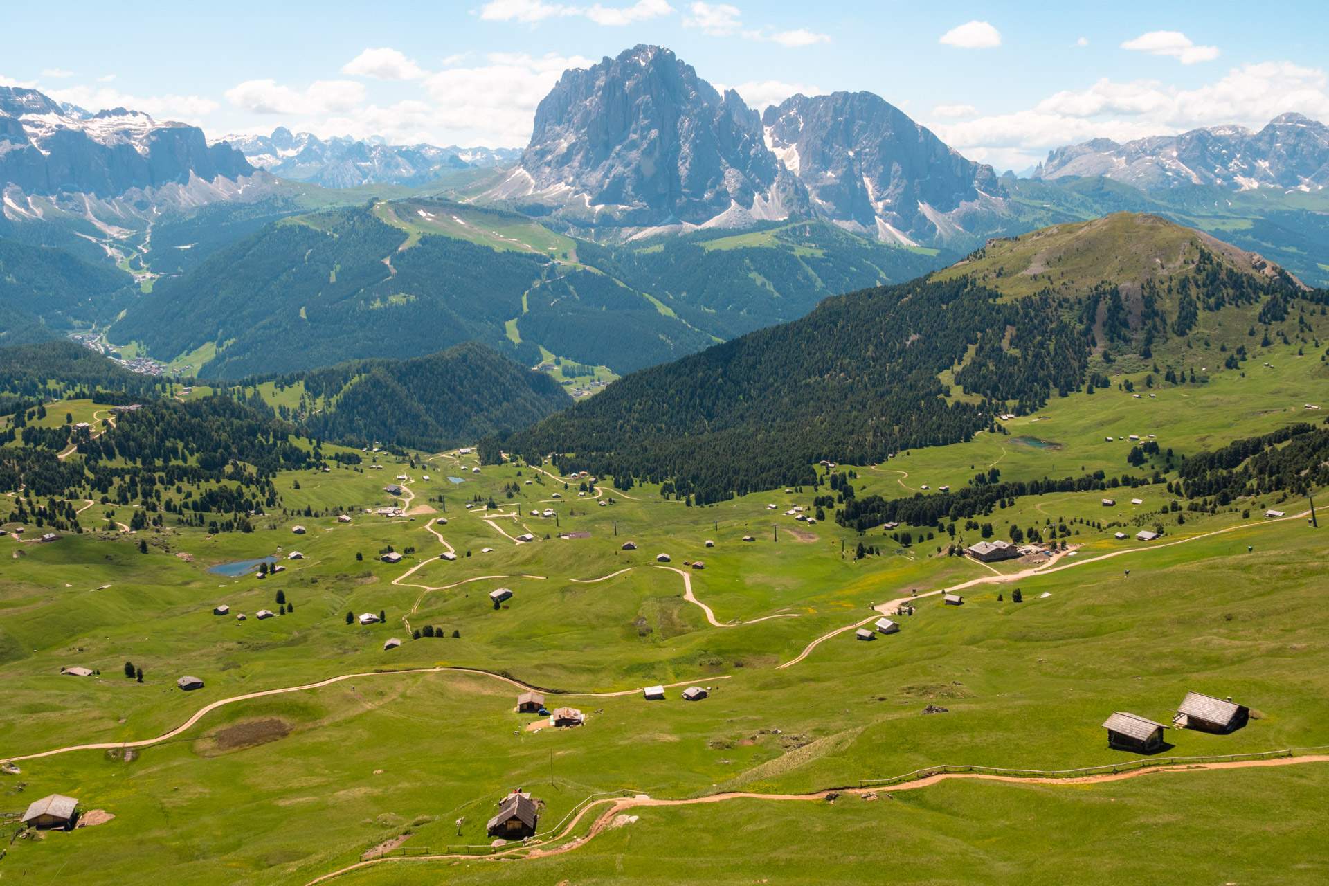 View from Seceda in the Dolomites