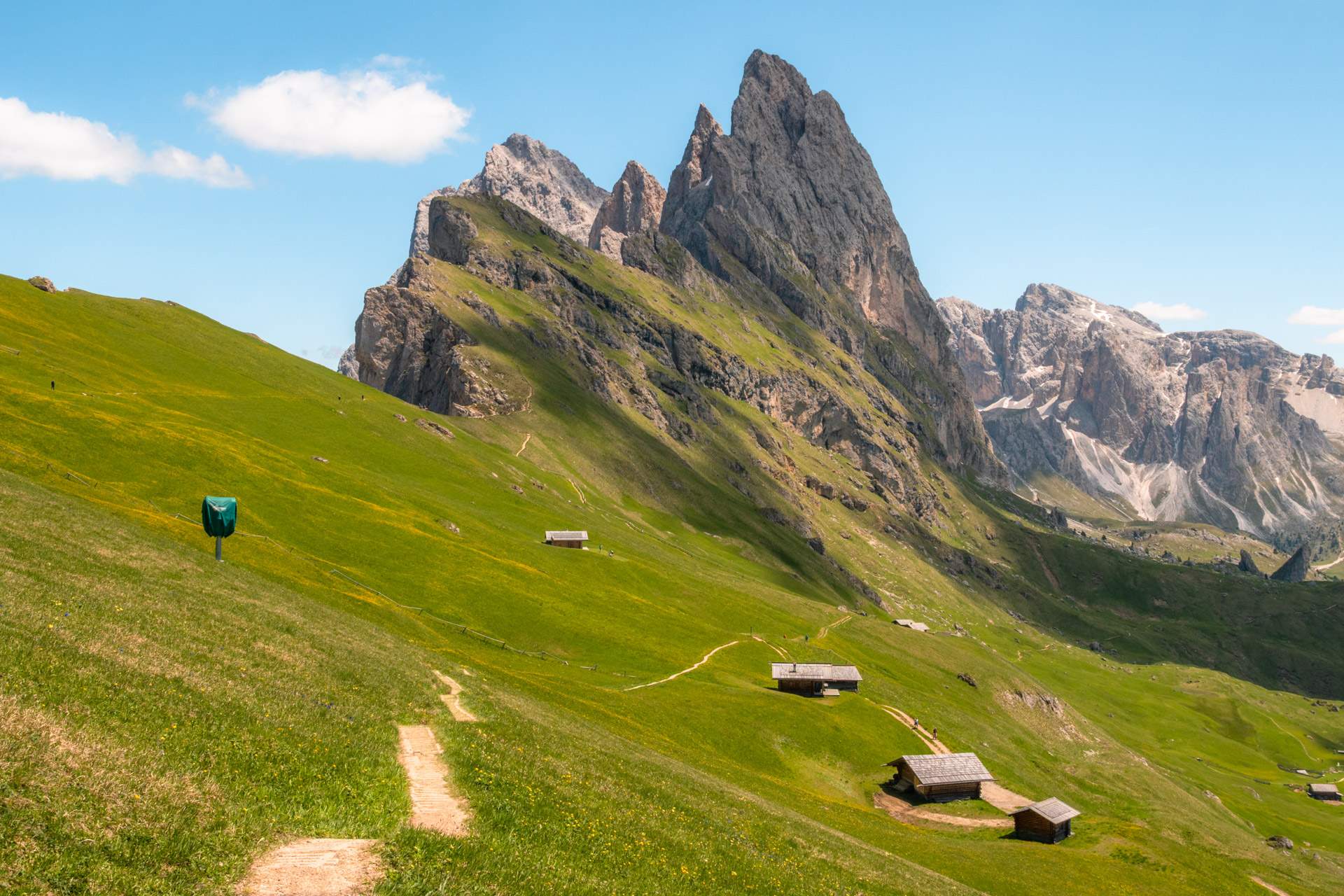 Trail to Seceda in the Dolomites