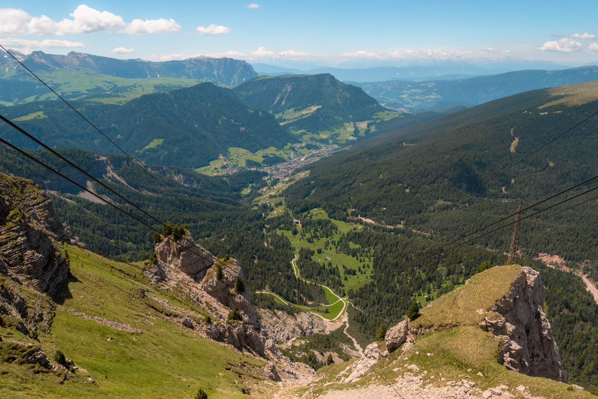 Cable car from Ortisei to Seceda