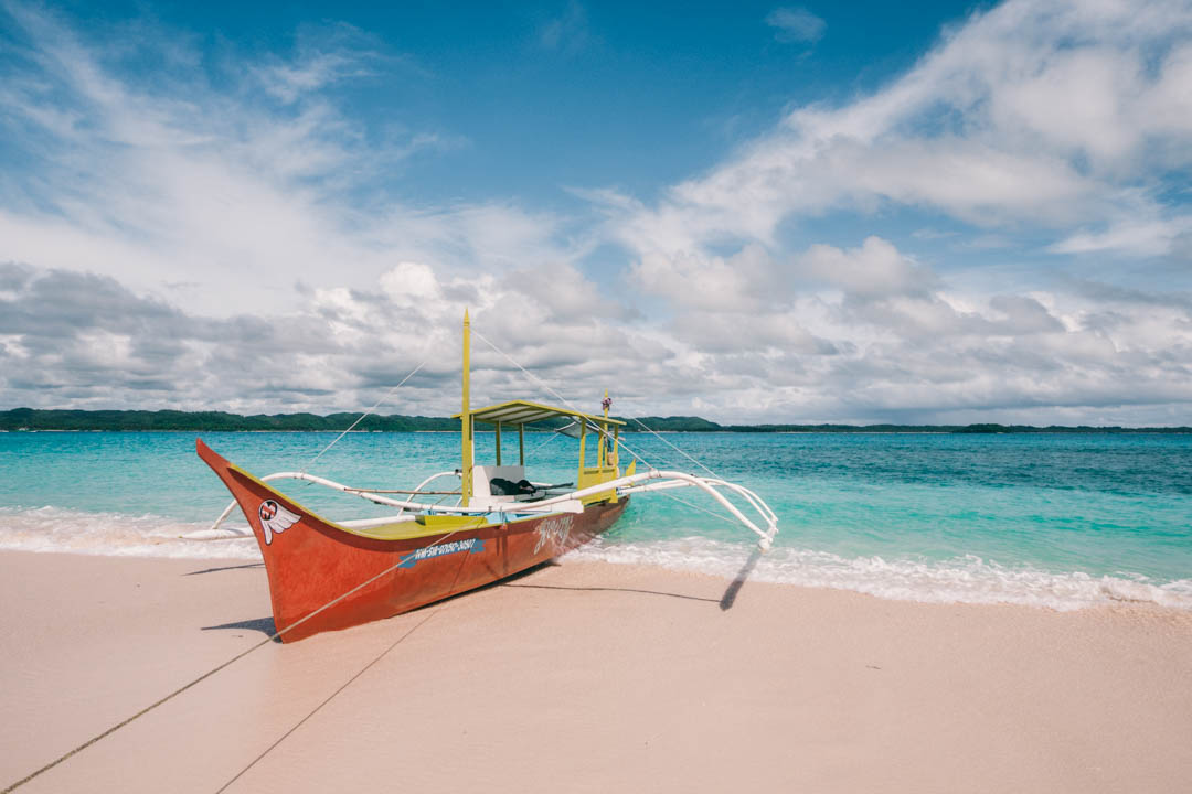 Siargao boat trip with clear water