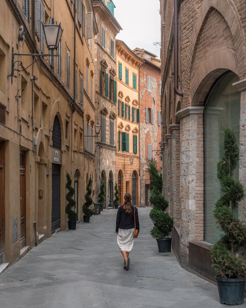 Victoria on a street in Siena